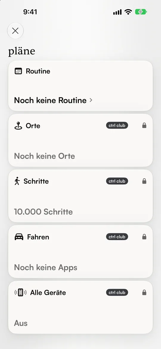 ctrl: plans for routines, places, steps and driving