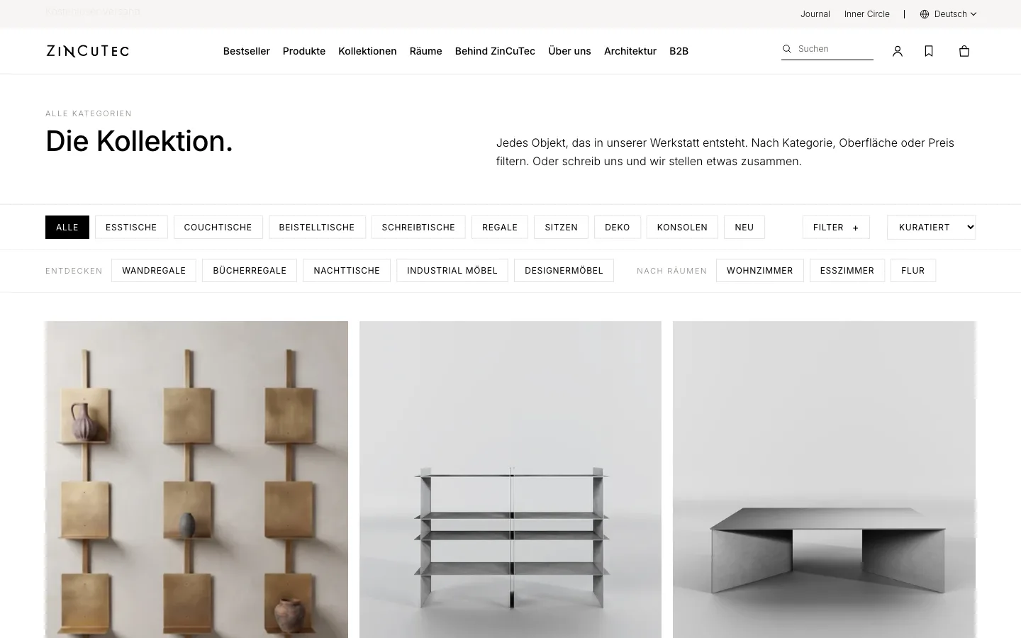 ZinCuTec collection page